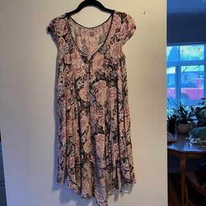 Ecote Fall Purple Women’s Babydoll Mini Dress Cottagecore